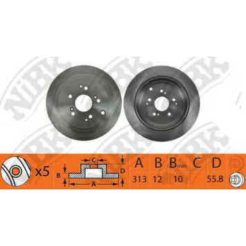 Тормозной диск NiBK RN1414