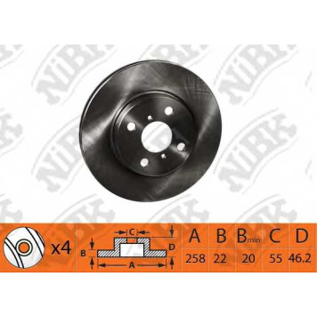 Тормозной диск NiBK RN1436