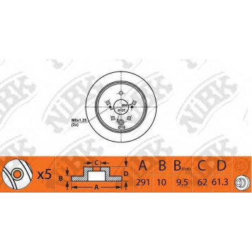 Тормозной диск NiBK RN1438