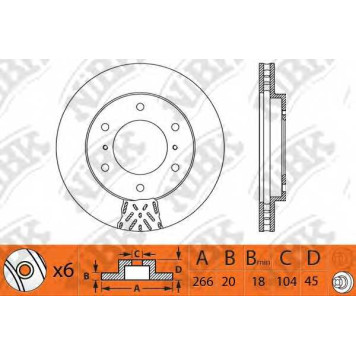 Тормозной диск NiBK RN1450