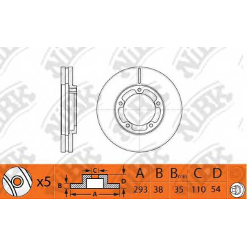 Тормозной диск NiBK RN1451
