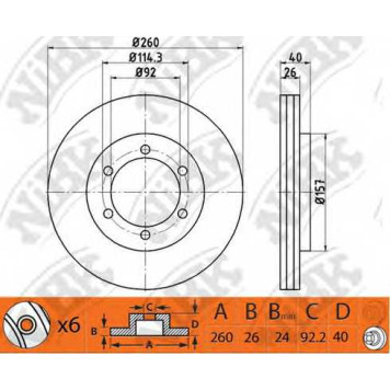 Тормозной диск NiBK RN1452
