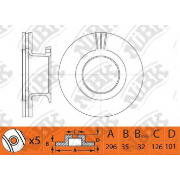 Тормозной диск NiBK RN1479