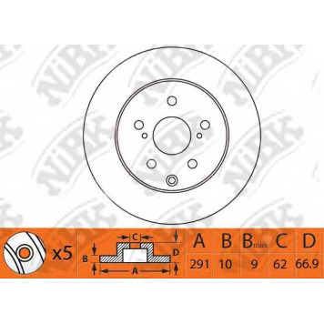 Тормозной диск NiBK RN1487
