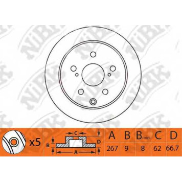 Тормозной диск NiBK RN1489