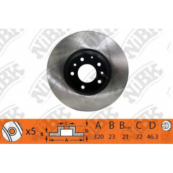 Тормозной диск NiBK RN1514