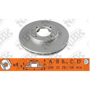 Тормозной диск NiBK RN1534