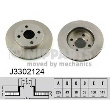 Тормозной диск NIPPARTS J3302124