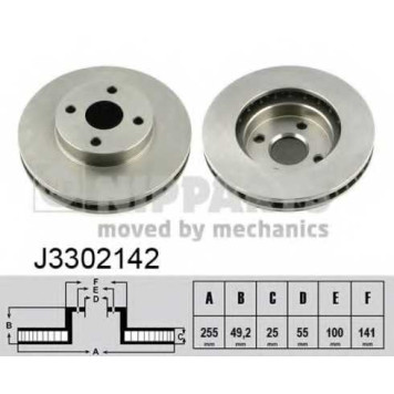 Тормозной диск NIPPARTS J3302142