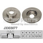 Тормозной диск NIPPARTS J3303077