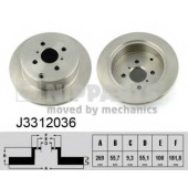 Тормозной диск NIPPARTS J3312036