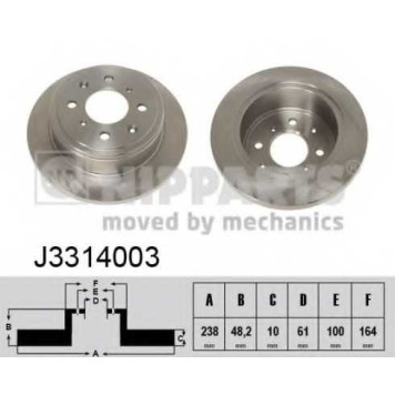 Тормозной диск NIPPARTS J3314003