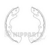 Комплект тормозных колодок для HYUNDAI STELLAR / NISSAN AD, AVENIR, BLUEBIRD, LAUREL, PRIMERA, SUNNY <b>NIPPARTS J3501034</b>