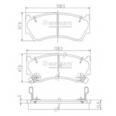 Колодки тормозные дисковые для NISSAN ALMERA(N15), CIMA, SUNNY / SUZUKI BALENO(EG) <b>NIPPARTS J3601062</b>