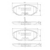 Колодки тормозные дисковые для INFINITI I30, J30, M30 Convertible, M30, Q45 / NISSAN AVENIR, CEDRIC, CEFIRO, GLORIA, MAXIMA QX, MAXIMA <b>NIPPARTS J3601074</b>