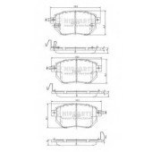 Колодки тормозные дисковые для INFINITI EX, FX, G / NISSAN 370 Z(Z34), MURANO(Z50,Z51) <b>NIPPARTS J3601092</b>