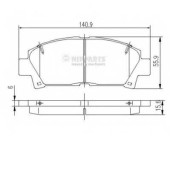 Колодки тормозные дисковые для TOYOTA AVENSIS, CALDINA, CARINA E, MR <b>NIPPARTS J3602063</b>