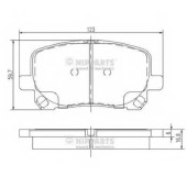 Колодки тормозные дисковые для TOYOTA AVENSIS(#ACM2#, #CLM2#), COROLLA(#E12J#, #E12T#, CDE12#, NDE12#, ZDE12#, ZZE12#), NOAH/VOXY(#AZR6#) <b>NIPPARTS J3602096</b>