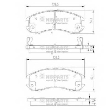 Колодки тормозные дисковые для MAZDA 626(GC,GD,GV) <b>NIPPARTS J3603031</b>