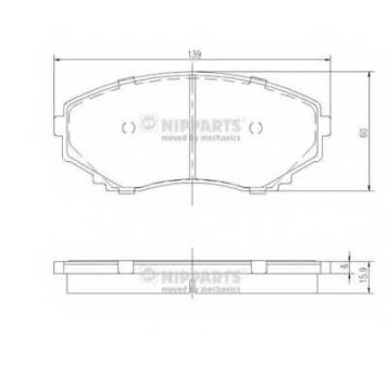 Колодки тормозные дисковые NIPPARTS J3603046