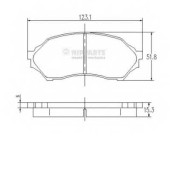 Колодки тормозные дисковые для MAZDA 323 F(BJ), FAMILIA(BJ), PREMACY(CP) <b>NIPPARTS J3603047</b>
