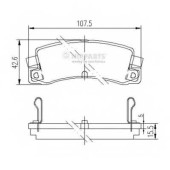 Колодки тормозные дисковые для LEXUS ES / TOYOTA AVENSIS, CAMRY, CARINA, CELICA, COROLLA FX, COROLLA, SPRINTER CARIB, SPRINTER <b>NIPPARTS J3612008</b>