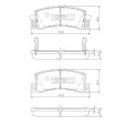 Колодки тормозные дисковые для FORD GRANADA / LEXUS RX / TOYOTA AVENSIS, CALDINA, CAMRY, CARINA E, CARINA, CELICA, COROLLA, CORONA, CURREN, HARRIER, MARK, SCEPTER, WINDOM <b>NIPPARTS J3612013</b>
