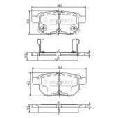 Колодки тормозные дисковые для LEXUS CT / SUBARU TREZIA / SUZUKI VITARA / TOYOTA AURIS, COROLLA RUMION, COROLLA, IQ, MATRIX, PRIUS PLUS, PRIUS, URBAN CRUISER, VERSO S, VIOS/YARIS, YARIS, ZELAS <b>NIPPARTS J3612034</b>