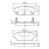 Колодки тормозные дисковые для MITSUBISHI CARISMA, COLT, FTO, LANCER, MIRAGE <b>NIPPARTS J3615004</b>