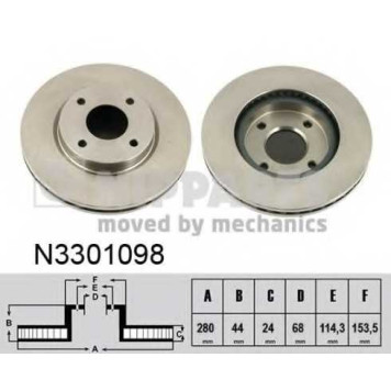 Тормозной диск NIPPARTS N3301098