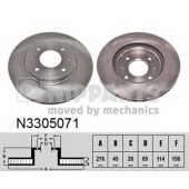 Тормозной диск NIPPARTS N3305071