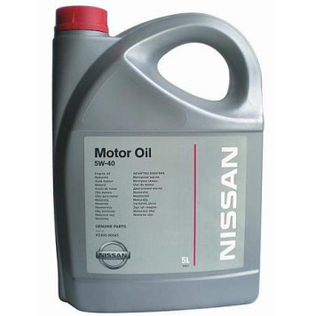 Масло моторное синтетическое 5л 5w40 SL/CF Nissan Motor Oil KE900-90042