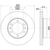 Диск тормозной передний TOYOTA CX30, 4 RUNNER, FORTUNER, HILUX <b>NISSHINBO ND1034K</b>
