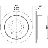 Диск тормозной задний LEXUS, TOYOTA, LAND CRUISER <b>NISSHINBO ND1042K</b>