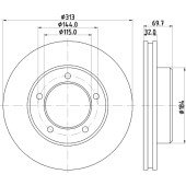 Диск тормозной передний LEXUS, TOYOTA LX, LAND CRUISER <b>NISSHINBO ND1047</b>