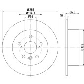 Диск тормозной задний LEXUS, TOYOTA ES , AURION , AURION , CAMRY , CAMRY , CAMRY   <b>NISSHINBO ND1077K</b>