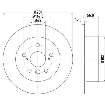 Диск тормозной задний LEXUS, TOYOTA ES , AURION , AURION , CAMRY , CAMRY , CAMRY   <b>NISSHINBO ND1077K</b>