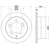 Диск тормозной задний TOYOTA LAND CRUISER , LAND CRUISER 100 , LAND CRUISER Pickup <b>NISSHINBO ND1104</b>