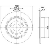 Диск тормозной задний HONDA CR-V II <b>NISSHINBO ND2001K</b>