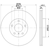 Диск тормозной передний NISSAN TEANA II , 07/08 - 09/13 <b>NISSHINBO ND2010K</b>