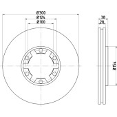Диск тормозной передний NISSAN NAVARA , NP300 PICKUP , PATHFINDER II , PICK UP , QX4 <b>NISSHINBO ND2026K</b>