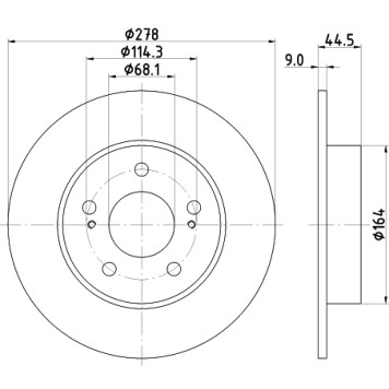 Диск тормозной задний NISSAN CEFIRO II-III , I30, MAXIMA <b>NISSHINBO ND2027K</b>