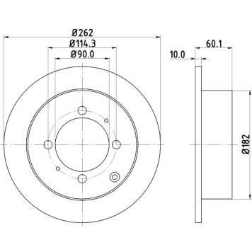 Диск тормозной задний MITSUBISHI GALANT V-VI, JOICE, LANCER VII, SANTAMO, SPACE RUNNER , SPACE WAGON <b>NISSHINBO ND3018K</b>