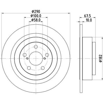 Диск тормозной задний SUBARU LEGACY III ,LEGACY III Estate ,OUTBACK <b>NISSHINBO ND7001K</b>