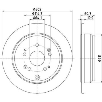 Диск тормозной задний HONDA CR-V III ,CR-V IV <b>NISSHINBO ND8020K</b>