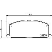 Колодки тормозные дисковые передние NISSHINBO NP1001