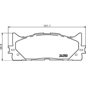 Колодки тормозные дисковые, передние, LEXUS ES, TOYOTA AURION (_V5_)/AVALON (_X4_)/CAMRY (_V3_,_V4_,_V5_) <b>NISSHINBO NP1015</b>