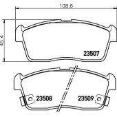 Колодки тормозные дисковые, передние, LEXUS ES/HS, TOYOTA CAMRY/RAV 4 III-IV/HARRIER/MARK X ZiO/MATRIX/AVALON <b>NISSHINBO NP1023</b>