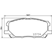 Колодки тормозные дисковые, передние, TOYOTA AVENSIS , AVENSIS Liftback , AVENSIS Station Wagon <b>NISSHINBO NP1062</b>