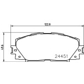 Колодки тормозные дисковые, передние, TOYOTA FORTUNER , HILUX Platform/Chassis , HILUX VII Pickup <b>NISSHINBO NP1091</b>